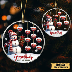 Grandson Melts My Heart – Personalized Christmas Ornaments