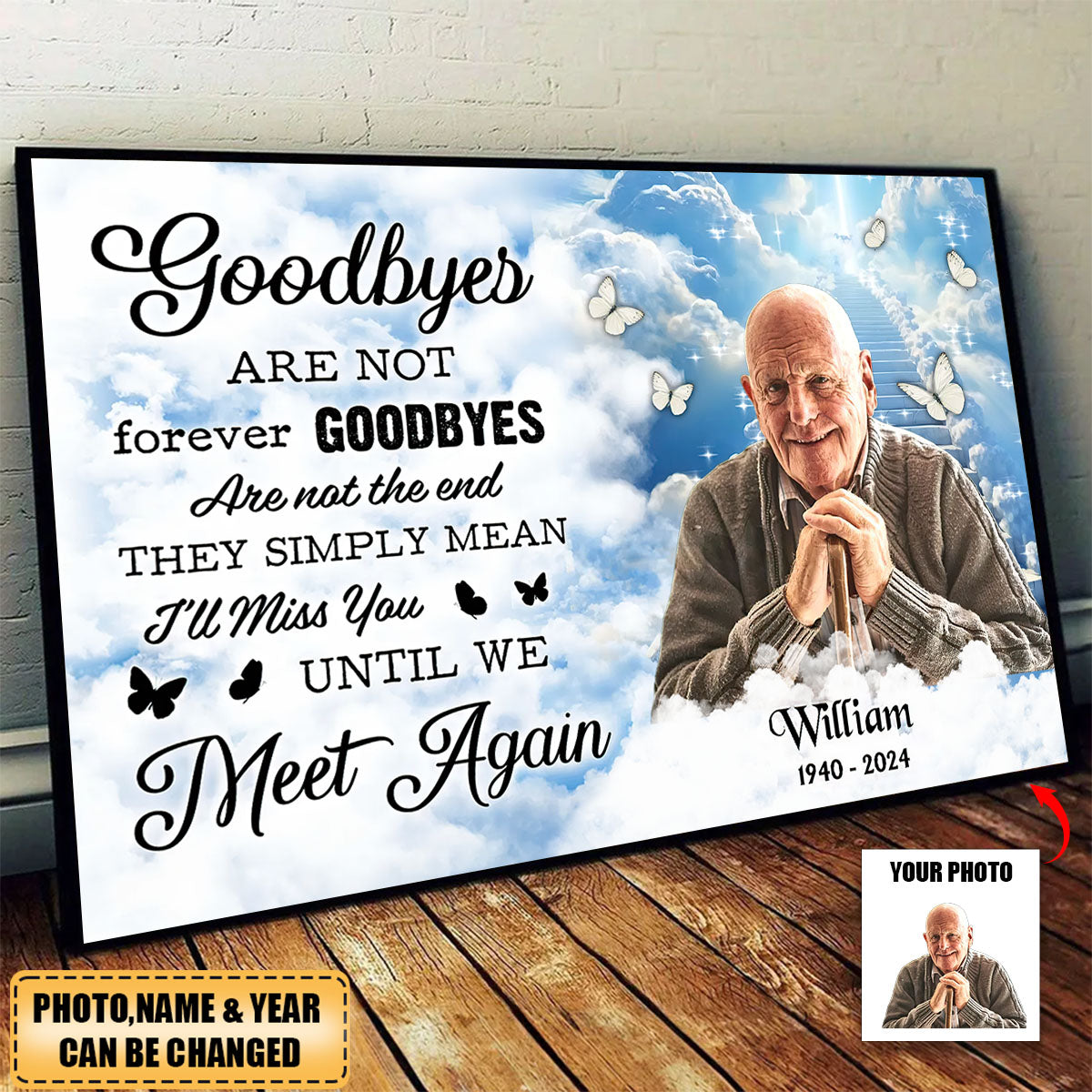 Personalized Memorial Poem Until We Meet Again Poster