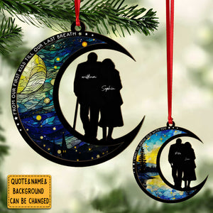 From Our First Kiss Till Our Last Breath - Personalized Suncatcher Ornament