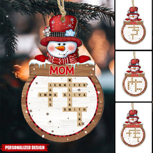 The Family Name Crossword Puzzle - Personalized Custom Ornament