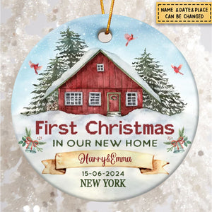 Personalized First Christmas Ornaments for Newlyweds - Gifts for Newlyweds/Husband/Wife