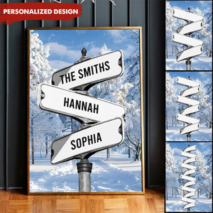 We Go Together Like Winter - Family Personalized Custom Name Vertical Poster