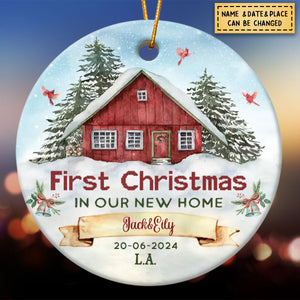 Personalized First Christmas Ornaments for Newlyweds - Gifts for Newlyweds/Husband/Wife