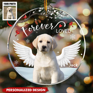 Forever Loved Pet Loss - Personalized Acrylic Photo Memorial Ornament