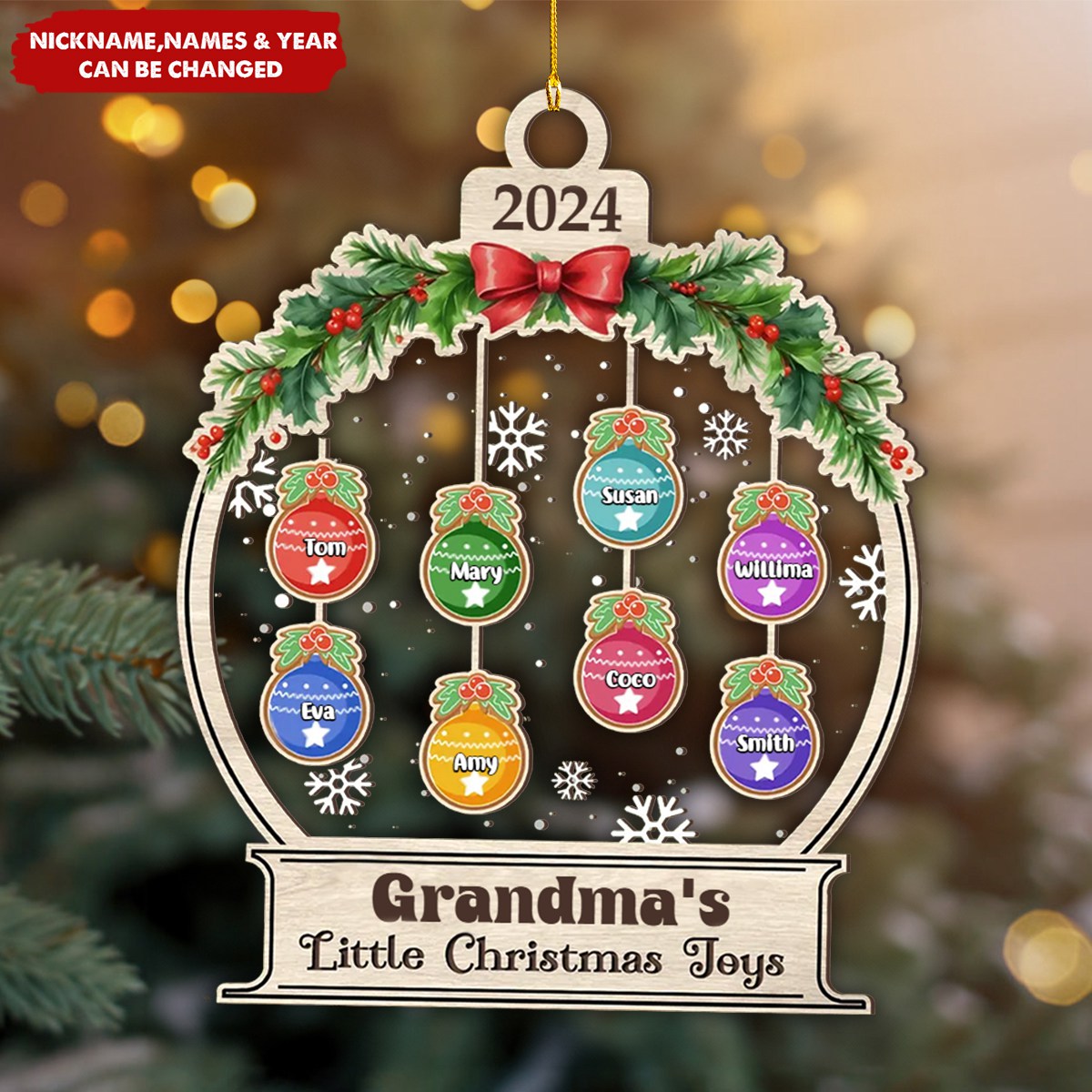 Little Joys Of Grandma Christmas Gifts Custom Name Personalized Ornament