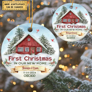 Personalized First Christmas Ornaments for Newlyweds - Gifts for Newlyweds/Husband/Wife