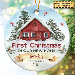 Personalized First Christmas Ornaments for Newlyweds - Gifts for Newlyweds/Husband/Wife