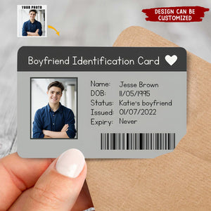 Girlfriend Boyfriend Identification Card - Personalized Aluminum Wallet Card