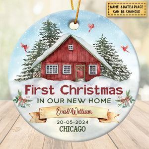 Personalized First Christmas Ornaments for Newlyweds - Gifts for Newlyweds/Husband/Wife