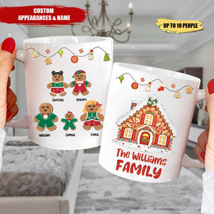 Gingerbread Family Pet - Personalized Christmas Mug