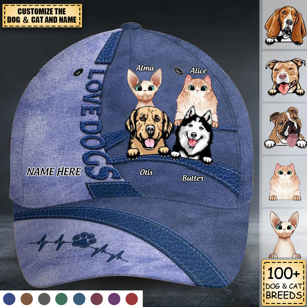 Life Is Better With Dogs - Dog Personalized Custom Hat, All Over Print Classic Cap - Gift For Pet Owners, Pet Lovers