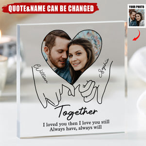 Custom Photo Couple Personalized Square Shaped Acrylic Plaque