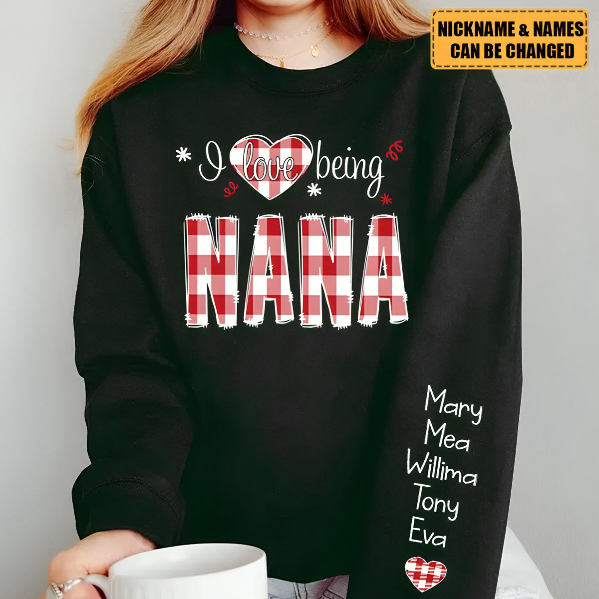 I love being Grandma Buffalo Plaid And Grandkids 2024 Sweatshirt