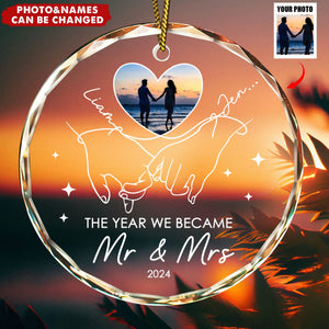 The Year We Became Mr. and Mrs. – Personalized Couples Ornaments