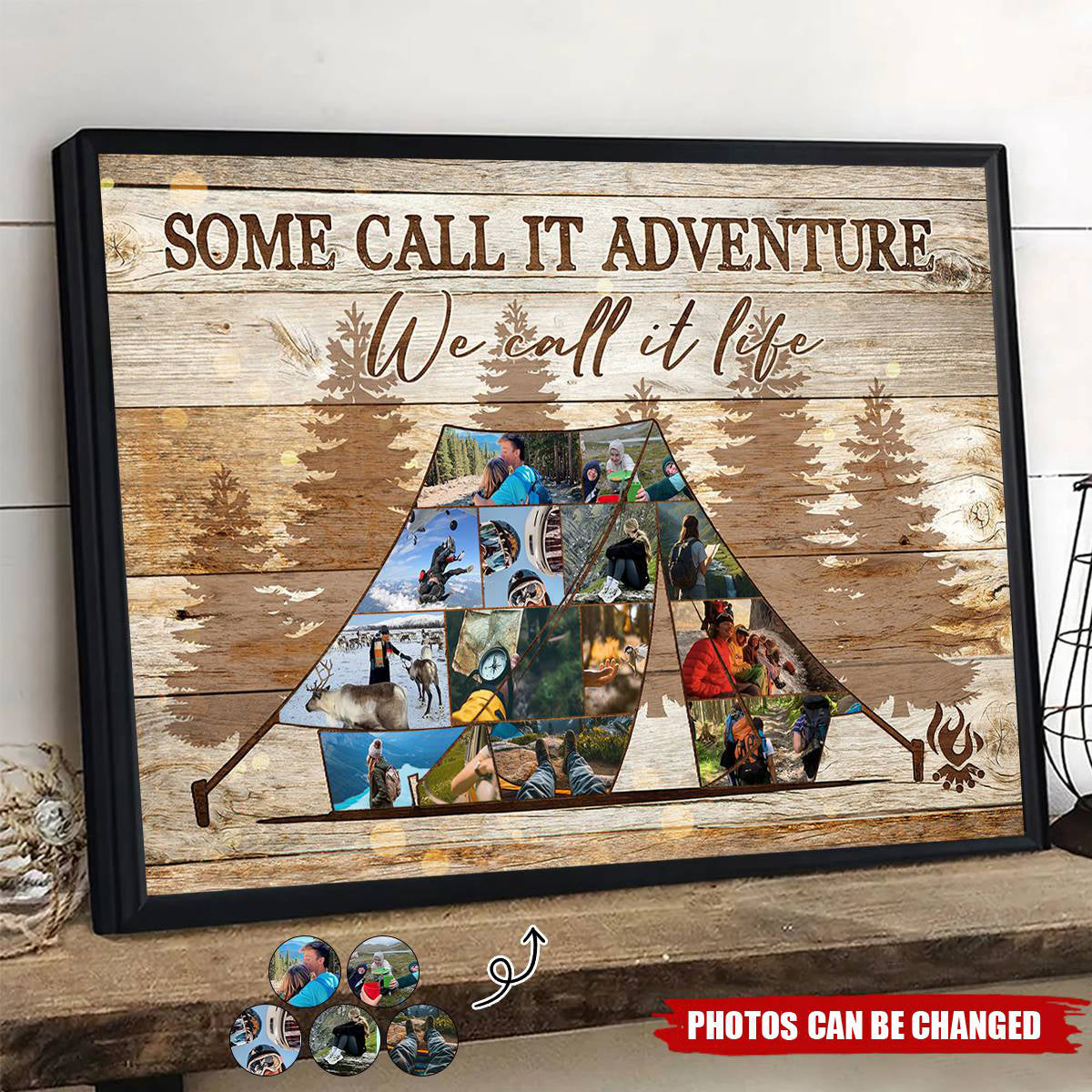 Some Call It Adventure,We Call It Life-Personalized Photos Custom Vintage Poster