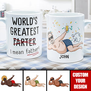 Funny Best Dad World'S Greatest Farter I Mean Father - Personalized Mug