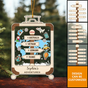 My Travel Adventure Souvenir-Personalized Acrylic Ornament