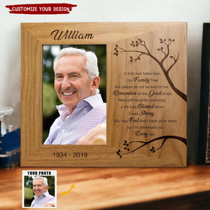 A Limb Has Fallen Poem Personalized Memorial Picture Frame