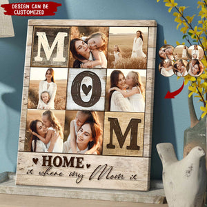 Mom Photo Collage Personalized Canvas - Custom Gifts For Mom