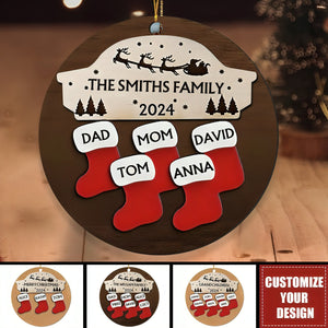 Family/Grandchildren Stockings Personalized Christmas Ornament