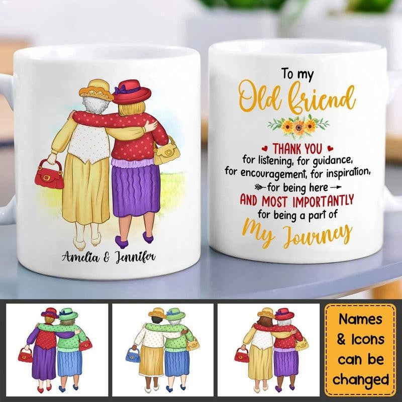 Gift For Senior Friendship Thank You For Being A Part Of My Journey Mug