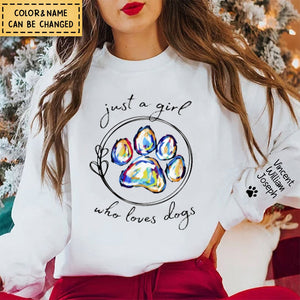 Just A Girl Who Loves Dogs - Personalized Sweatshirt