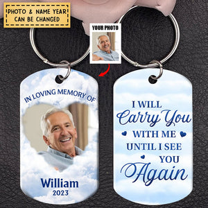 Custom Photo  Memorial Personalized Keychain