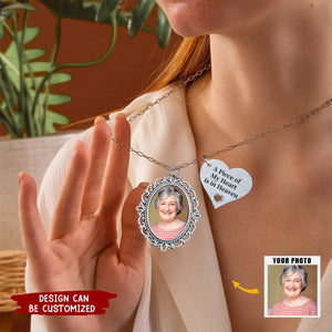 Memorial Upload Photo Gift, Personalized Photo Charm Necklace