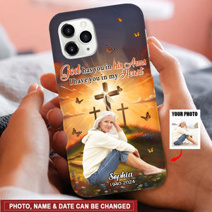 God Has You In His Arms I Have You In My Heart Personalized Phone Case