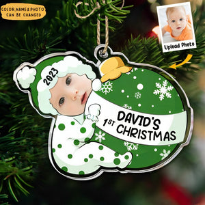 Baby First Christmas - Personalized Acrylic Photo Ornament