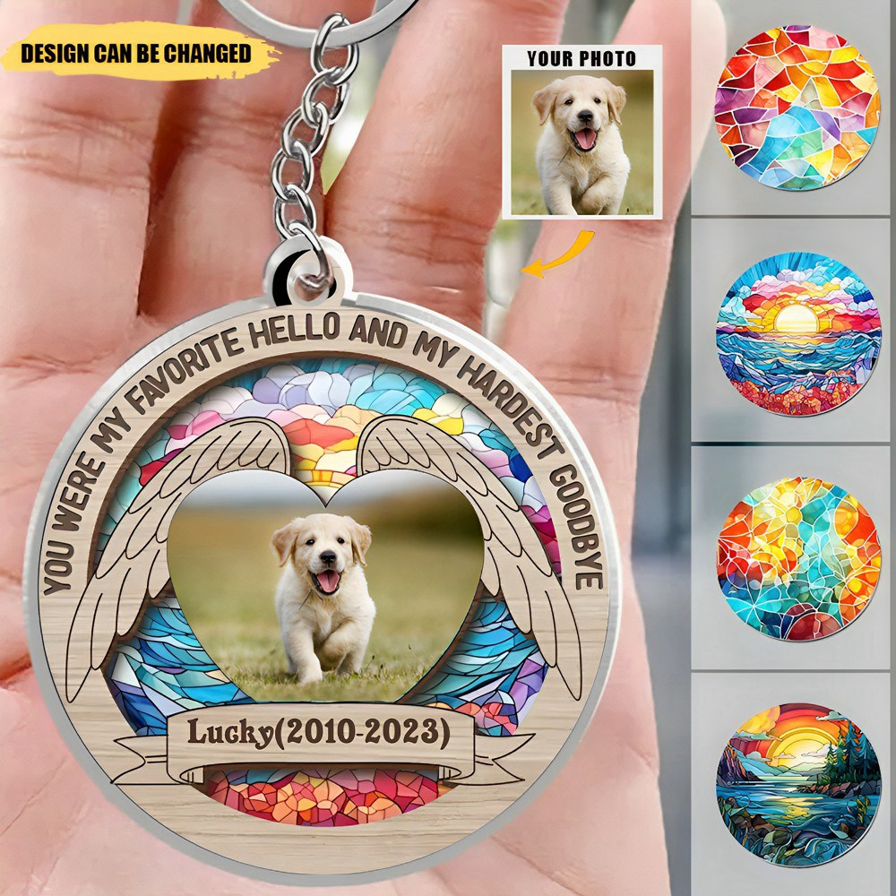 I Loved You Your Whole Life I'll Miss You For The Rest Of Mine-Custom Personalized Memorial Pet Photo Acrylic Keychain