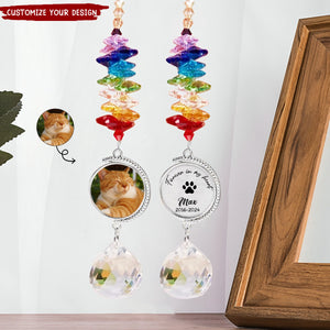 Forever in our hearts-Personalized Pet Memorial Sun Catcher with Photo