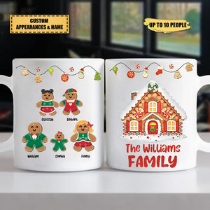 Gingerbread Family Pet - Personalized Christmas Mug