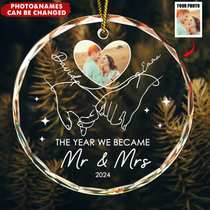 The Year We Became Mr. and Mrs. – Personalized Couples Ornaments