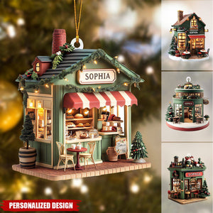 Personalized Coffee Shop Acrylic Ornament - Christmas Gifts