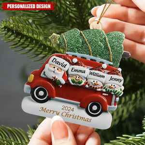 Personalized Christmas Family Red Truck Ornament-Gift For Family