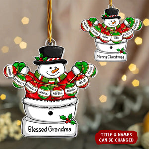 Personalized Customization-Snowman Family Name Ornaments