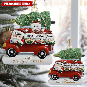 Personalized Christmas Family Red Truck Ornament-Gift For Family