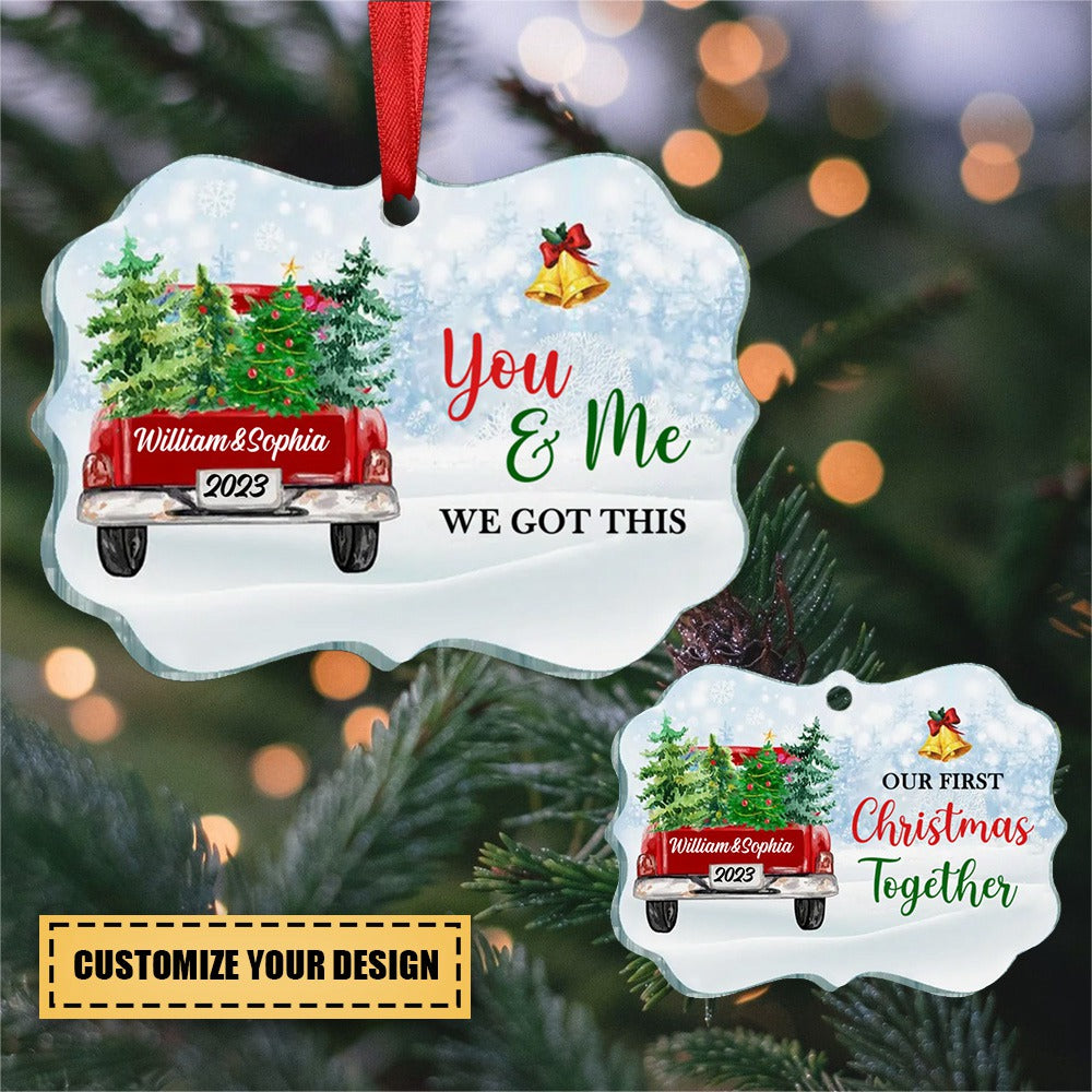 Couple - Our First Christmas Together - Personalized Ornament