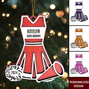 Personalized Cheerleading Ornament, Christmas Gift For Girls, Cheer Coach Gift