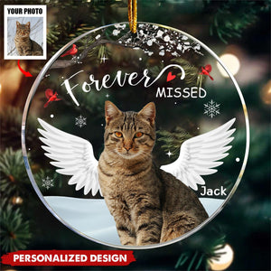 Forever Loved Pet Loss - Personalized Acrylic Photo Memorial Ornament