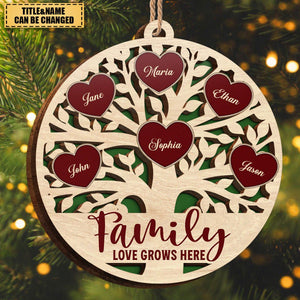 Personalized Wooden Ornaments - Engraved Gifts For Your Family