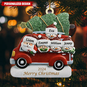 Personalized Christmas Family Red Truck Ornament-Gift For Family