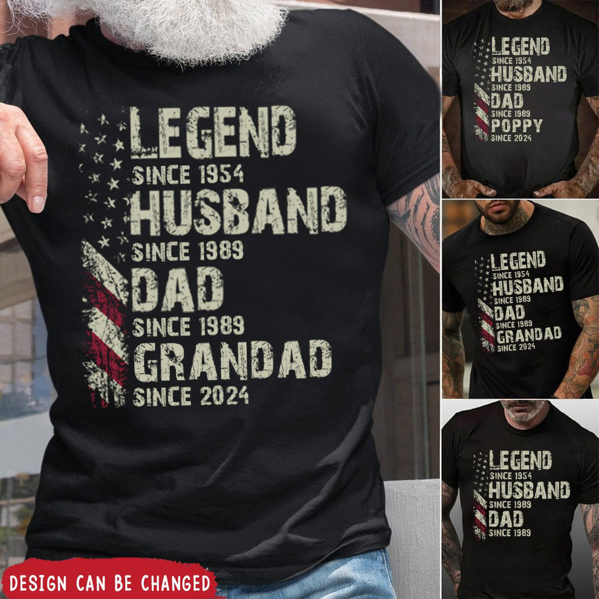 Personalized Legend Husband Dad Papa Since T-Shirt
