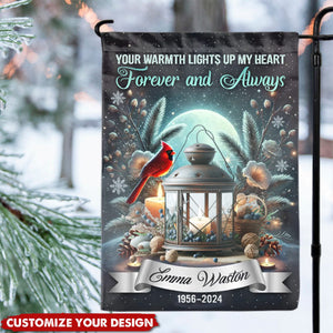 Your Warmth Lights Up My Heart - Personalized Garden Flag