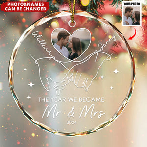 The Year We Became Mr. and Mrs. – Personalized Couples Ornaments