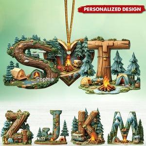 Personalized Initial The Last Name Forest Camping Series - A Gift For Family/Children