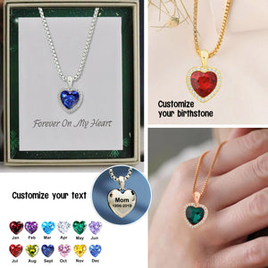 You Forever On My Heart-Personalized Name&Birthstone Memorial Necklace