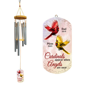 Gift For Mom Loss Dad Loss Memorial Cardinals Appear When Angels Are Near Wind Chimes