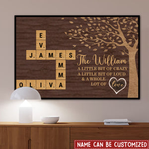 Home Is Where The Heart Is-Personalized Family Crossword Puzzle Poster